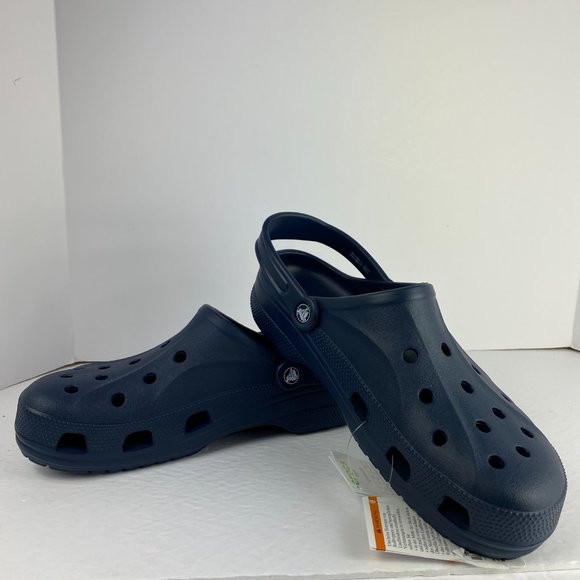 Men's Crocs Baya Navy Clogs Slip On Slide Sandals - Picture 9 of 11